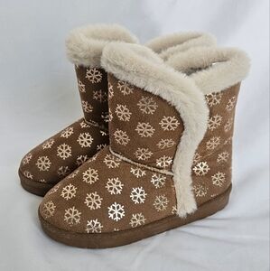 Olivia Miller Snowflake Chestnut/Rose Gold Slippers